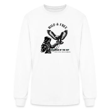 Wings of Freedom Hooded Ranger Eagle T-Shirt - Men's Long Sleeve T-Shirt - white - Front