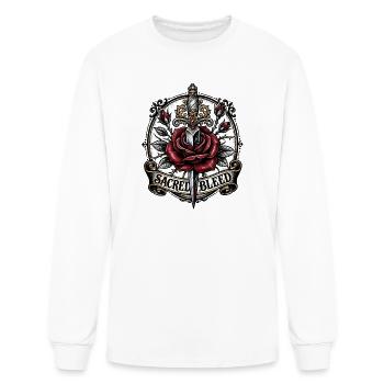 Sacred Bleed Dagger Rose Tattoo - Men's Long Sleeve T-Shirt - white - Front