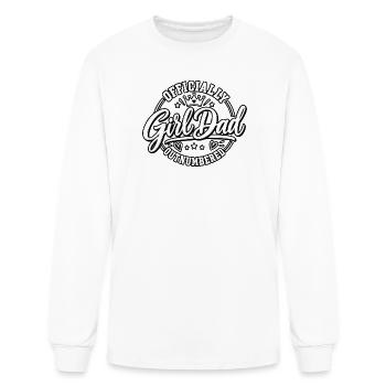 Officially Outnumbered Girl Dad - Men's Long Sleeve T-Shirt - white - Front