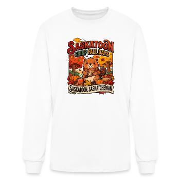 Saskatoon Crisp Fall Days Beaver Toronto - Men's Long Sleeve T-Shirt - white - Front