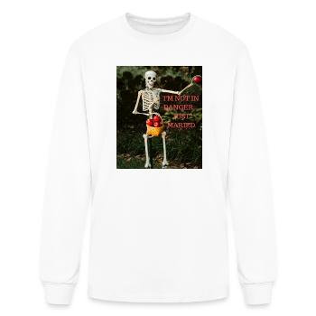 Skeleton Bride Apple Gag - Men's Long Sleeve T-Shirt - white - Front