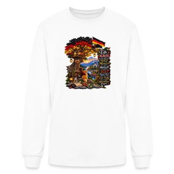 Germany Travel Adventure – Life Is About the Journ - Men's Long Sleeve T-Shirt - white - Front