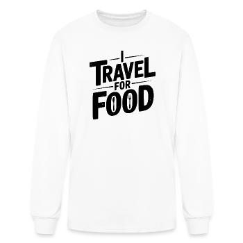 I Travel For Food - Men's Long Sleeve T-Shirt - white - Front