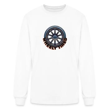 Im So Tired Wheel Graphic - Men's Long Sleeve T-Shirt - white - Front