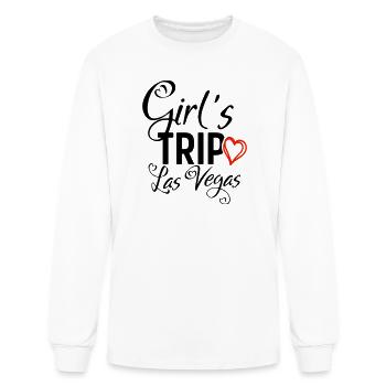 Girl's Trip Las Vegas Cute Vacation Typography T-S - Men's Long Sleeve T-Shirt - white - Front