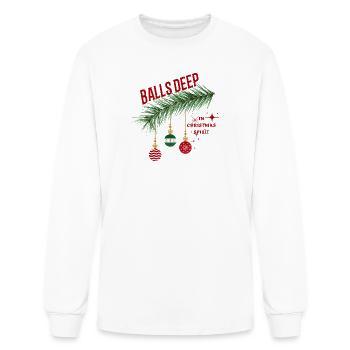 Noel Ornament Trio Under Pine - Men's Long Sleeve T-Shirt - white - Front