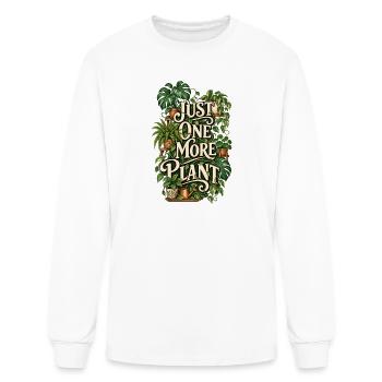 Just One More Plant Botanical Quote - Men's Long Sleeve T-Shirt - white - Front