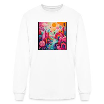 Neon Dreamscape Pathway - Men's Long Sleeve T-Shirt - white - Front