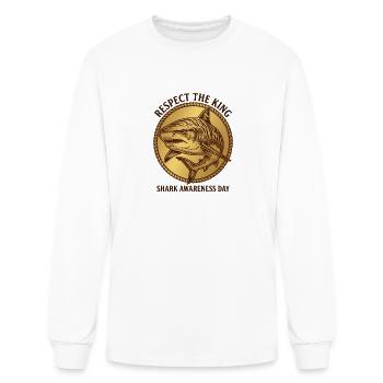 Respect the King - Men's Long Sleeve T-Shirt - white - Front