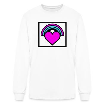 Heart Rainbow Icon - Men's Long Sleeve T-Shirt - white - Front