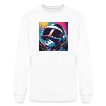 Neon Astronaut VR Odyssey - Men's Long Sleeve T-Shirt - white - Front