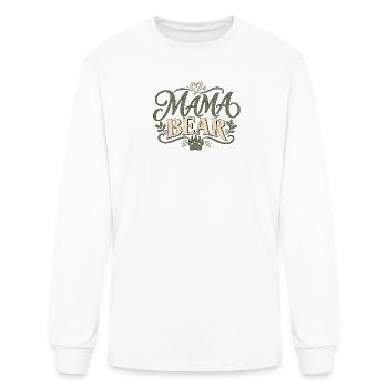 Mama Bear - Vintage Script Design - Men's Long Sleeve T-Shirt - white - Front
