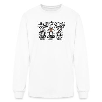 Game of Paws Rock Paper Scissors - Men's Long Sleeve T-Shirt - white - Front