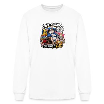 Overthinking Cat Cozy Chaos - Men's Long Sleeve T-Shirt - white - Front
