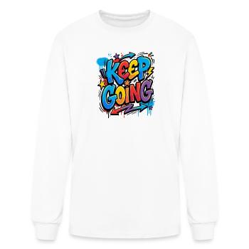 Keep Going Graffiti Burst - Men's Long Sleeve T-Shirt - white - Front
