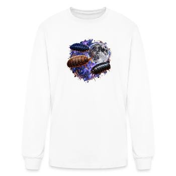 Cosmic Pill Bugs Orbit Moon - Men's Long Sleeve T-Shirt - white - Front