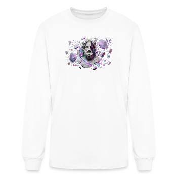 Marble Sage in Neon Circuit - Men's Long Sleeve T-Shirt - white - Front