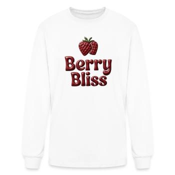 Berry Bliss Strawberry Script - Men's Long Sleeve T-Shirt - white - Front