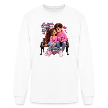 Contigo Romance Bench Couple - Men's Long Sleeve T-Shirt - white - Front