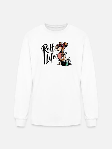Splashy Sunglasses Pup - Men's Long Sleeve T-Shirt - white