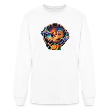 Sunset Groove Rodent - Men's Long Sleeve T-Shirt - white - Front