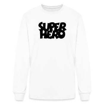 SUPER HERO - Men's Long Sleeve T-Shirt - white - Front