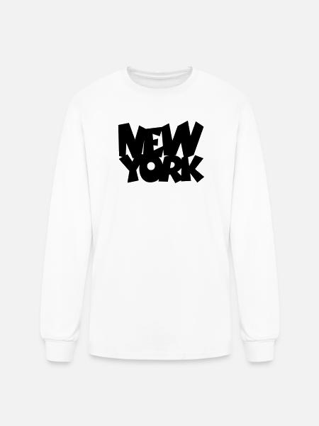 New York - Men's Long Sleeve T-Shirt - white