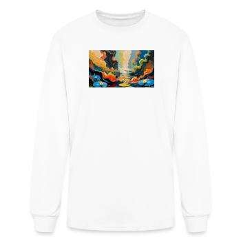 Vivid Rift: Kaleidoscopic Waterway - Men's Long Sleeve T-Shirt - white - Front