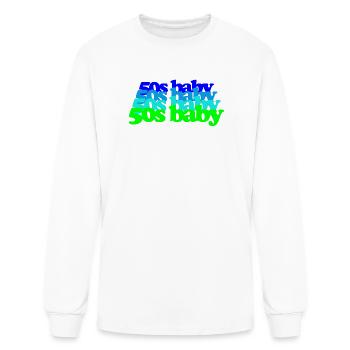 50s Baby Vintage Retro Font Graphic 1950s Birthday - Men's Long Sleeve T-Shirt - white - Front
