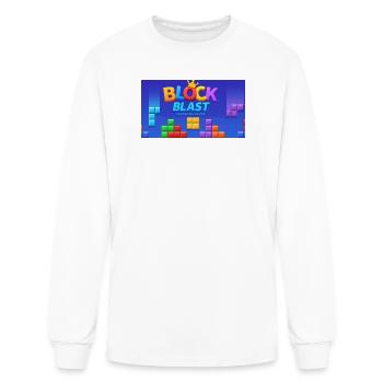 Block Blast - Men's Long Sleeve T-Shirt - white - Front
