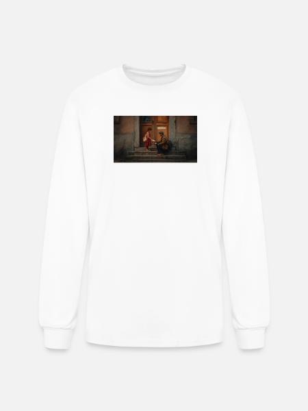 Stairs Exchange Quiet Kindness - Men's Long Sleeve T-Shirt - white