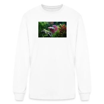 Pink Betta in Aquarium Oasis - Men's Long Sleeve T-Shirt - white - Front