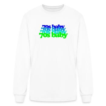 70's baby Gen X birthday born in seventies 70-79 - Men's Long Sleeve T-Shirt - white - Front