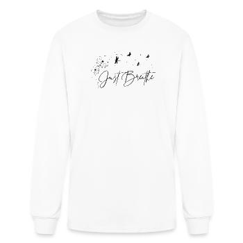 Just Breathe Butterfly Flower, Butterfly Lovers - Men's Long Sleeve T-Shirt - white - Front