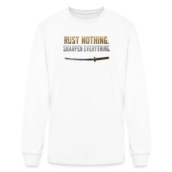 Rouille Rien Aiguise Tout - Samurai Katana - T-shirt à manches longues Homme - blanc - Devant