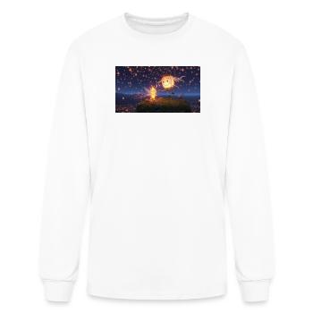 Lantern Buddy and Firefly Night - Men's Long Sleeve T-Shirt - white - Front