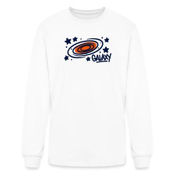 Galaxy Spiral Graffiti Logo - Men's Long Sleeve T-Shirt - white - Front