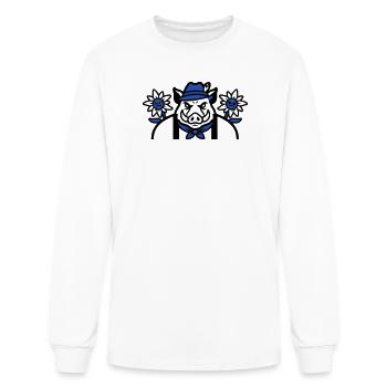 Wild Boar Edelweiss Crest - Men's Long Sleeve T-Shirt - white - Front
