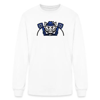 Wild Boar Lederhosen Mascot - Men's Long Sleeve T-Shirt - white - Front