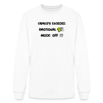 CAPACITY EXCEEDED.EMOTIONAL SPONGE MODE:OFF - Men's Long Sleeve T-Shirt - white - Front