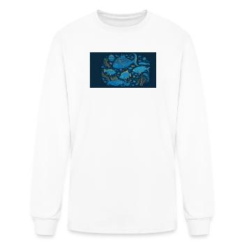 Aqua Coral Ocean Parade - Men's Long Sleeve T-Shirt - white - Front