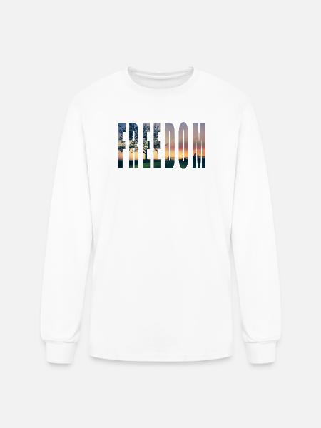 FREEDOM2 - Men's Long Sleeve T-Shirt - white