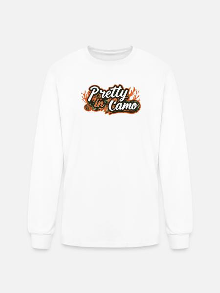 Pretty in Camo - Men's Long Sleeve T-Shirt - white