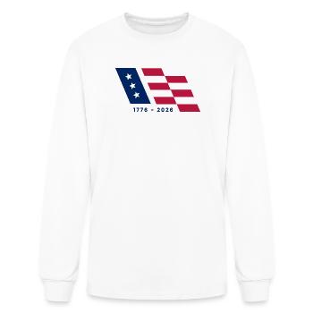 American Flag Icon - Men's Long Sleeve T-Shirt - white - Front