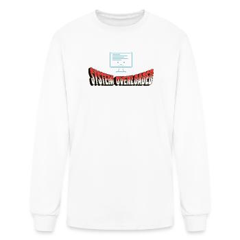 System Overloaded Graphic - Men's Long Sleeve T-Shirt - white - Front