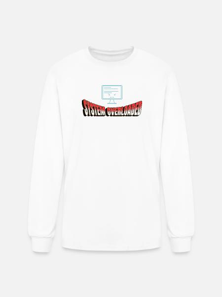 System Overloaded Graphic - Men's Long Sleeve T-Shirt - white