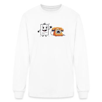Gift Smartphone Retro Telephone Gadget Evolution - Men's Long Sleeve T-Shirt - white - Front