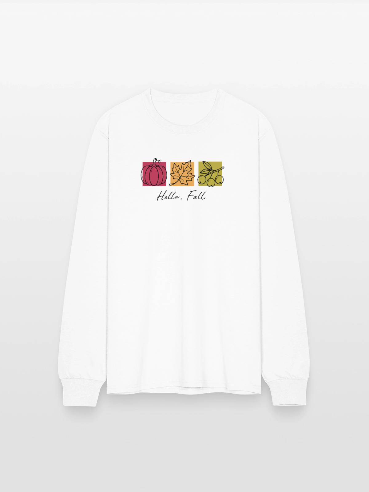 Hello Fall - Men's Long Sleeve T-Shirt - white - Front