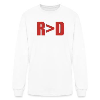 Republican Greater Than Democrat R>D Republican - Men's Long Sleeve T-Shirt - white - Front