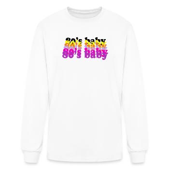 Millennial 80s birthday born eighties GEN X 1980s  - Men's Long Sleeve T-Shirt - white - Front